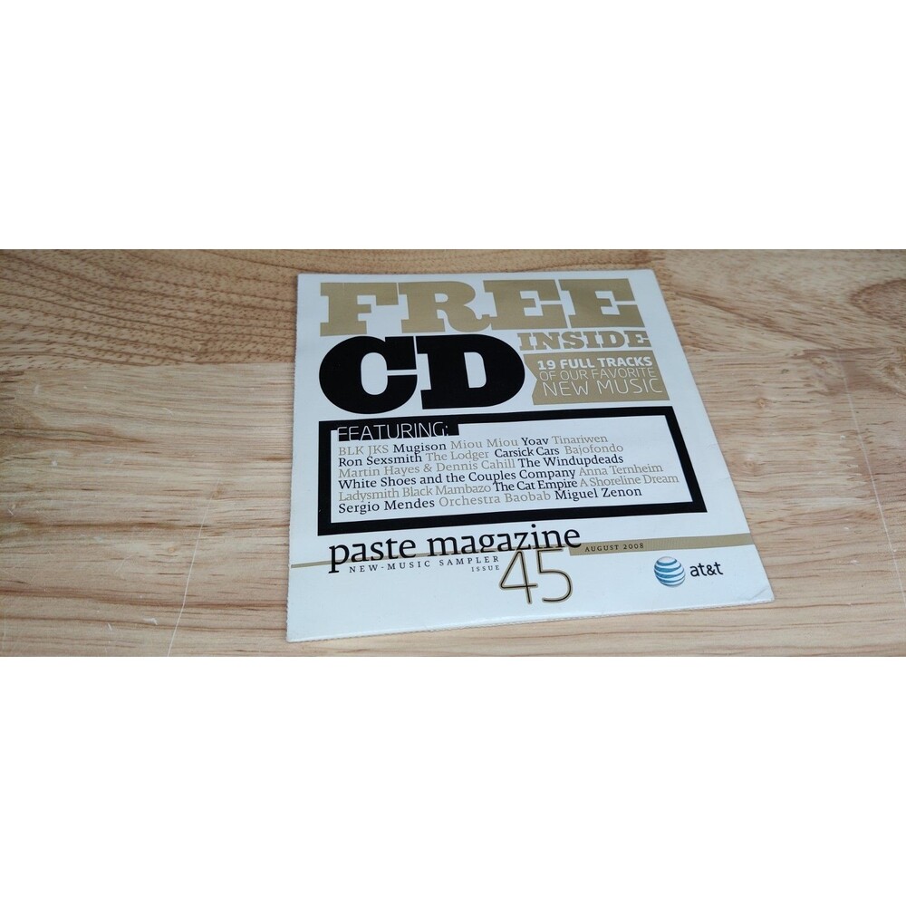VTG Paste Magazine New Music Sampler Issue 45 CD August 2008 Indie Rock Folk